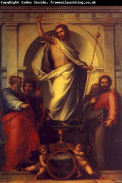 Fra Bartolommeo Resurrected Christ with Saints